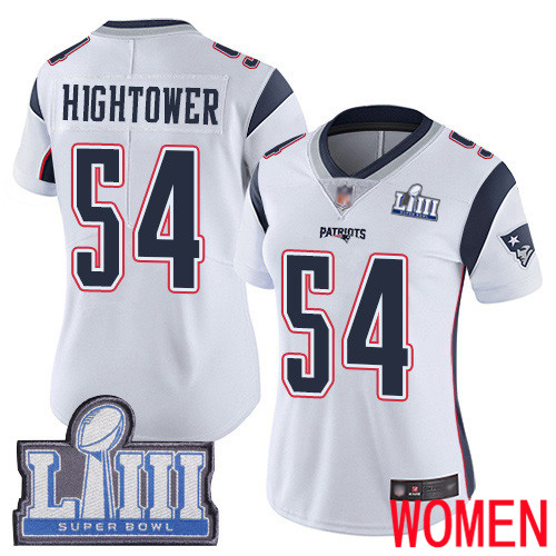 New England Patriots Football #54 Super Bowl Limited White Women Dont a Hightower Road NFL Jersey